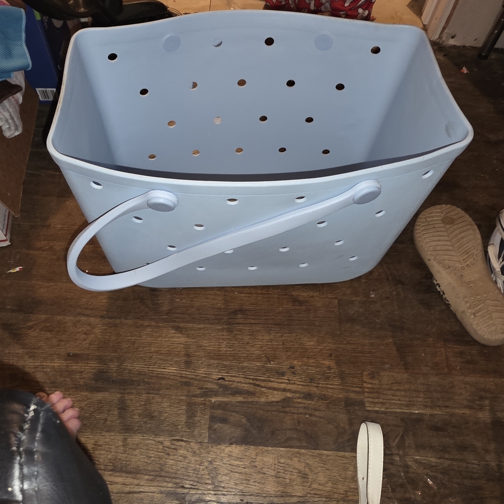 Light Blue Tote Basket